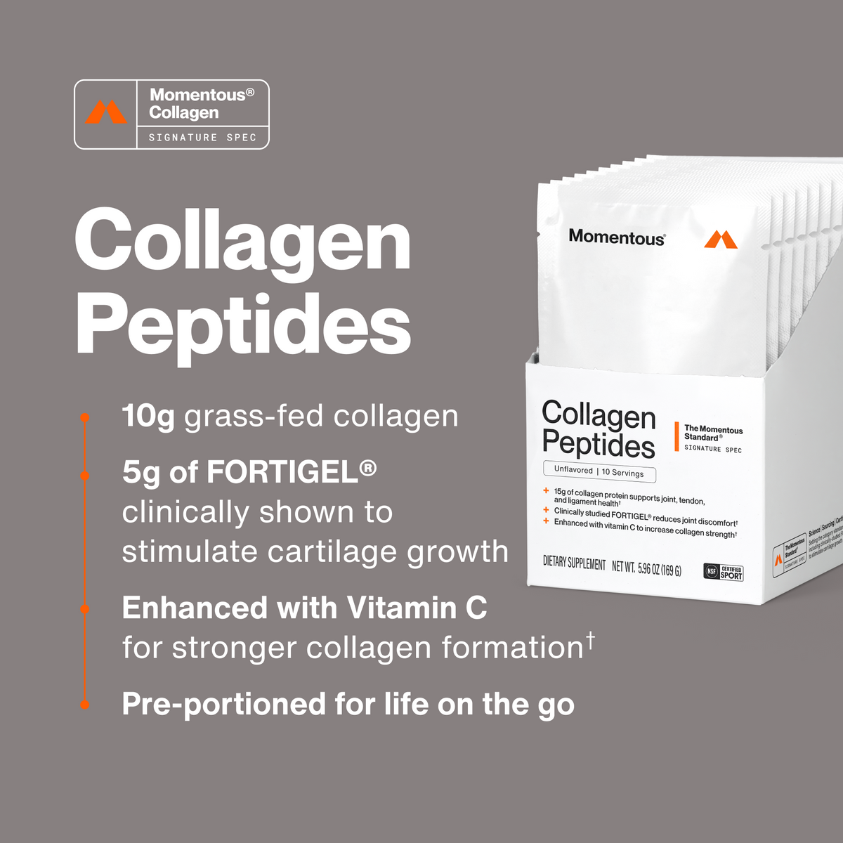 Momentous Collagen Peptides 10-Travel Packs