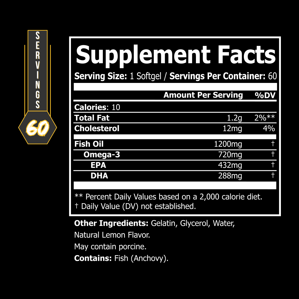 BLACKLABEL OMEGA 3 FISH OIL - Sports Nutrition Experts
