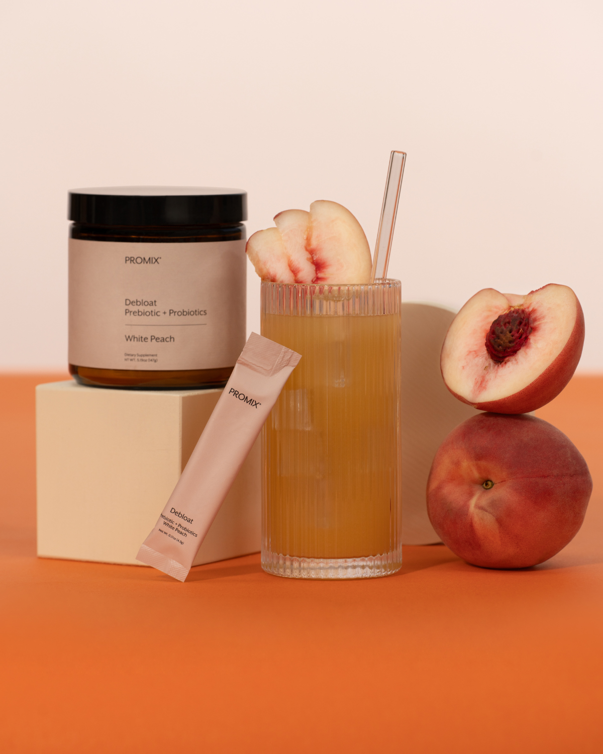 Promix White Peach Debloat: Prebiotic + Probiotic