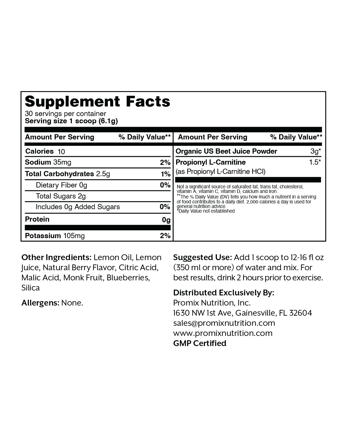 Promix Blood Flow Berry Beets