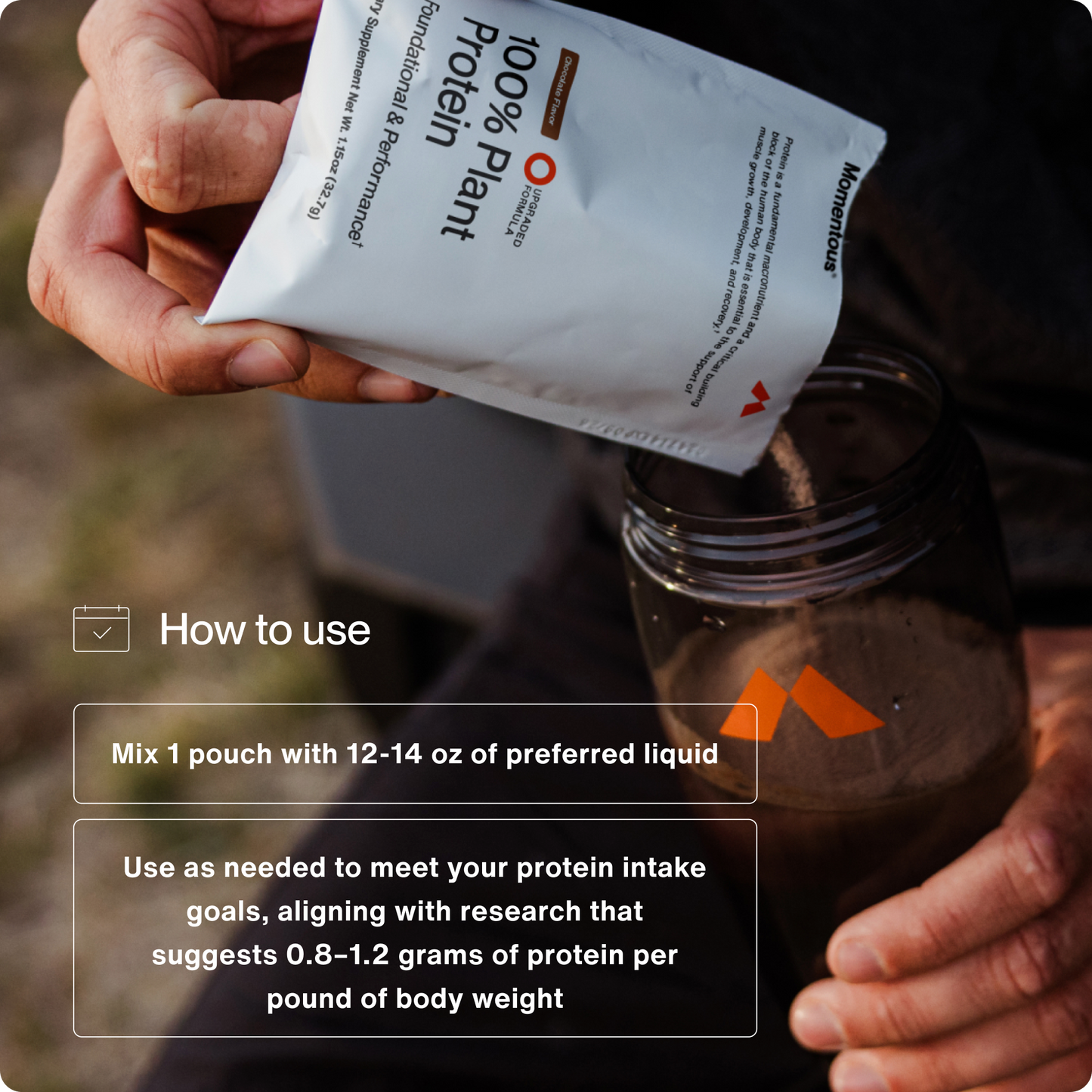 Momentous 100% Plant Protein 10-Travel Packs