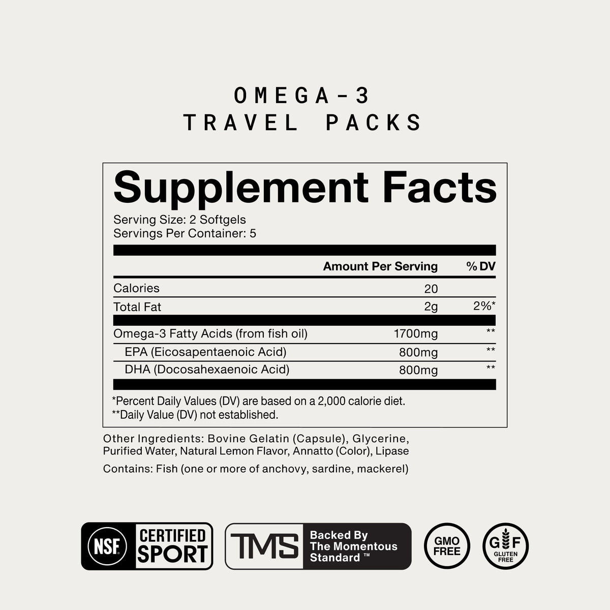 Momentous Omega-3 Travel Packs