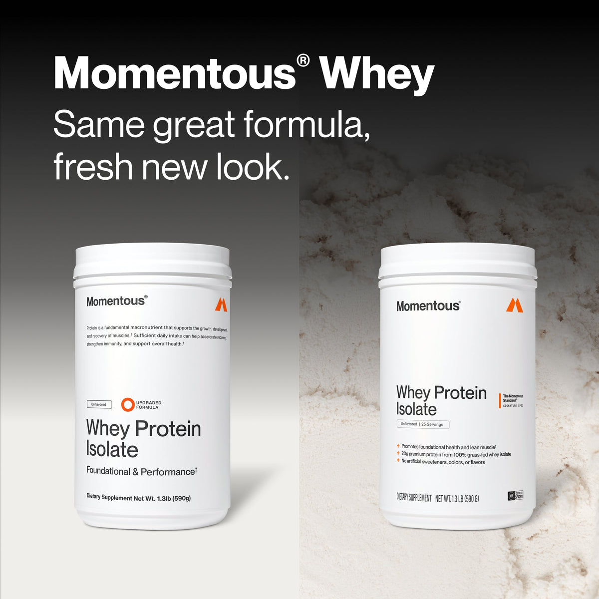 Momentous Grass-Fed Whey Protein Isolate Powder