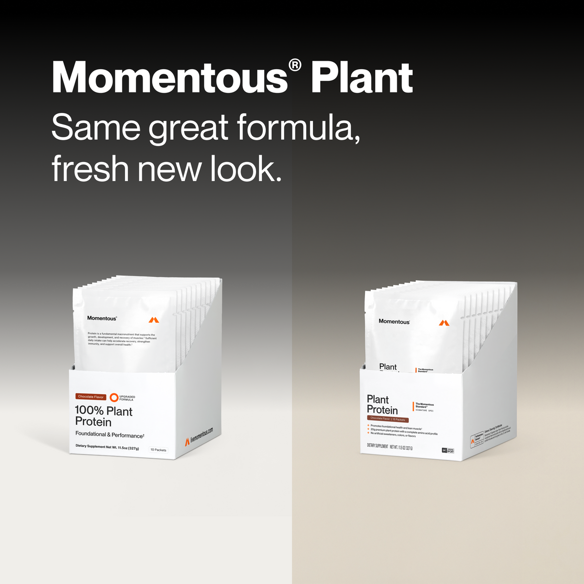 Momentous 100% Plant Protein 10-Travel Packs