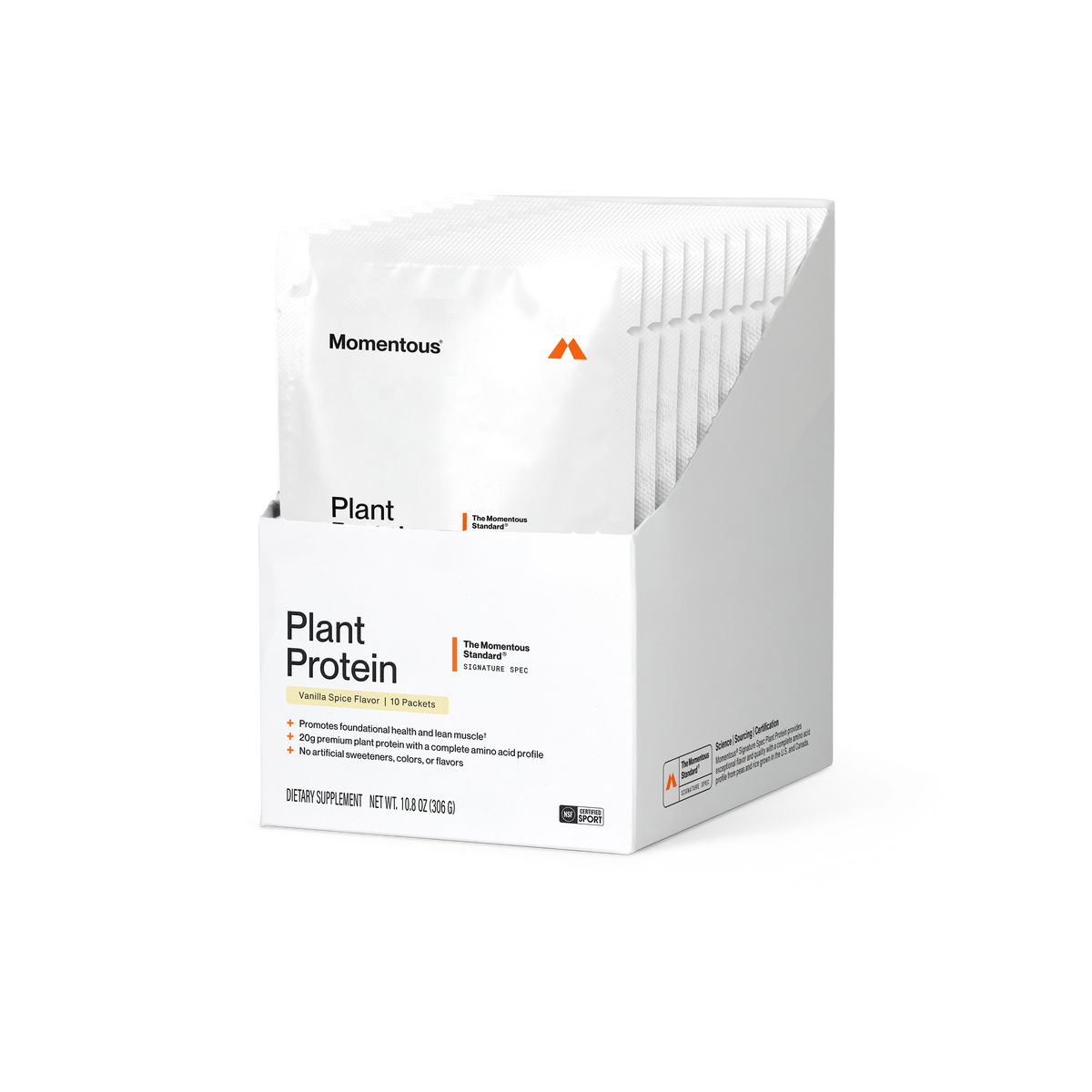 Momentous 100% Plant Protein 10-Travel Packs