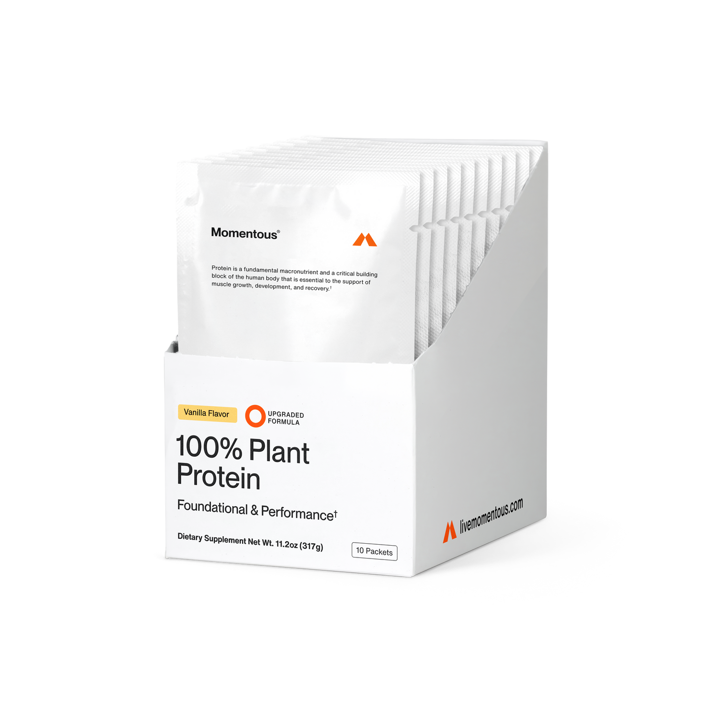 Momentous 100% Plant Protein 10-Travel Packs