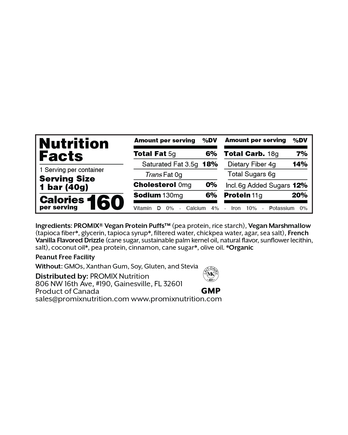 Promix Snickerdoodle Plant Protein Puff Bars