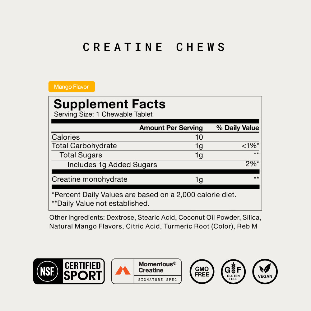 Momentous Creatine Chews Flavor Stack