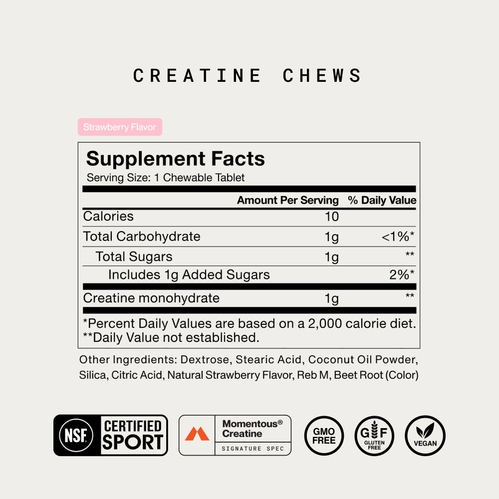 Momentous Creatine Chews Flavor Stack