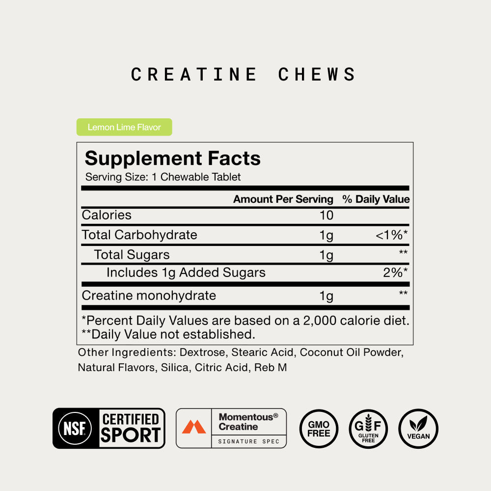 Momentous Creatine Chews Flavor Stack