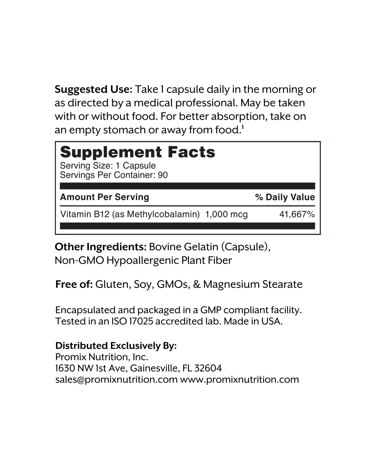 Promix B12 (Methylcobalamin)
