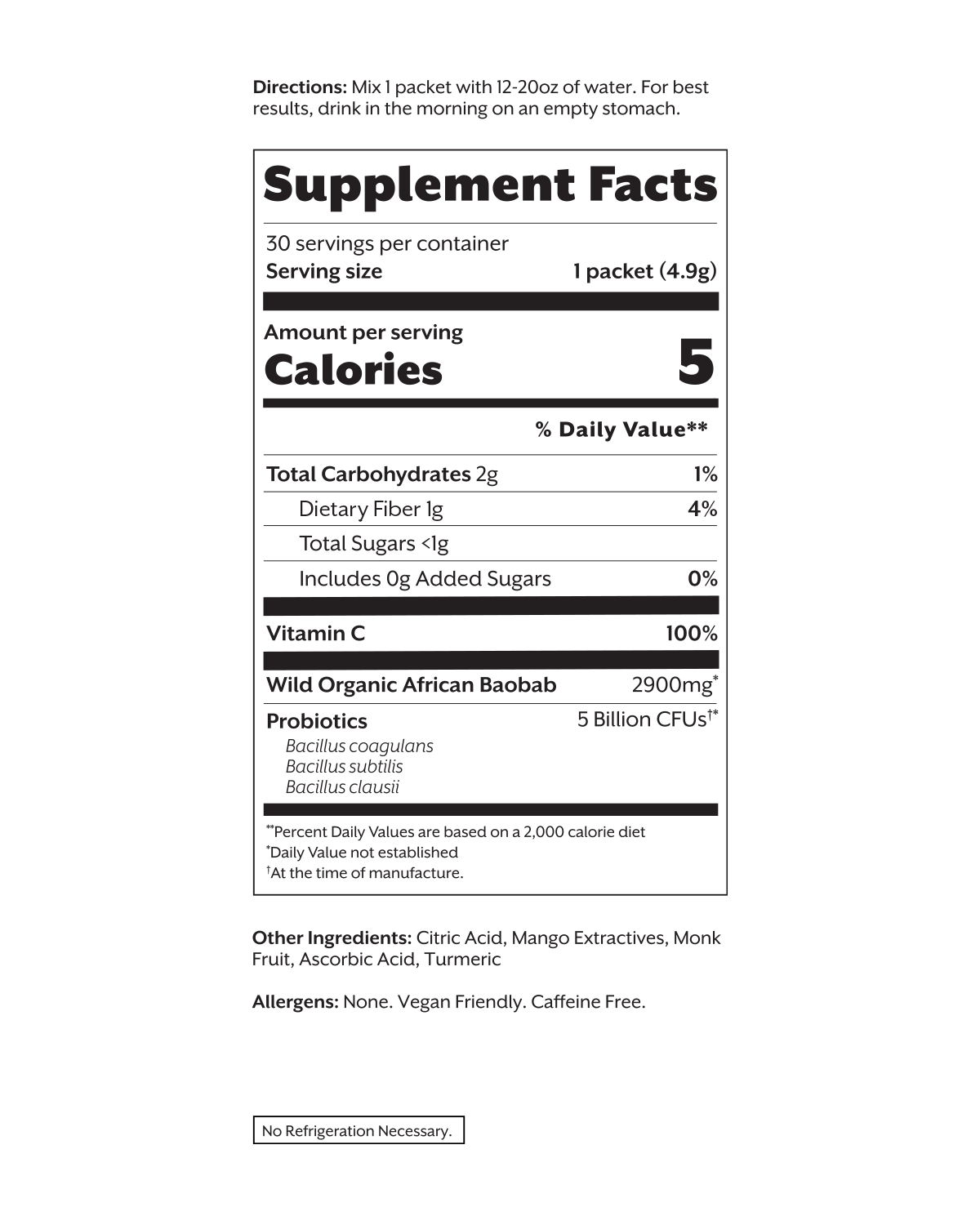 Tropical Mango Debloat: Prebiotic + Probiotic