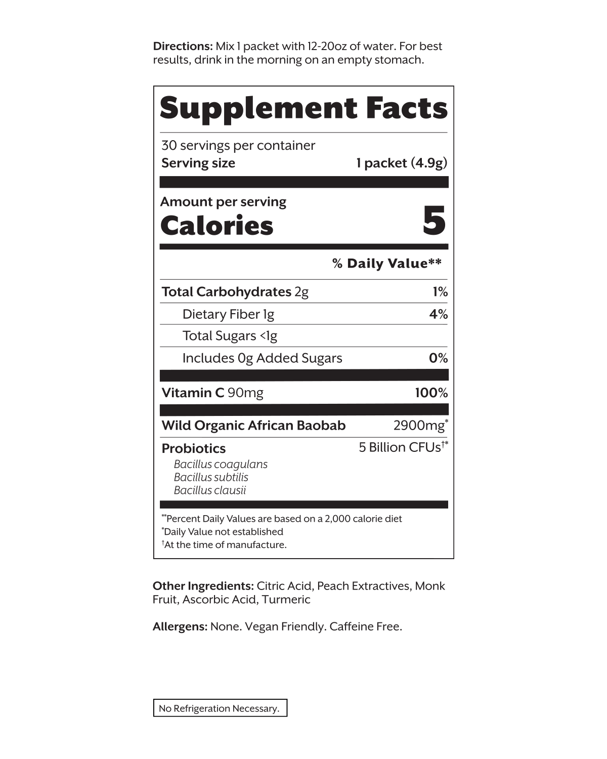 Promix White Peach Debloat: Prebiotic + Probiotic