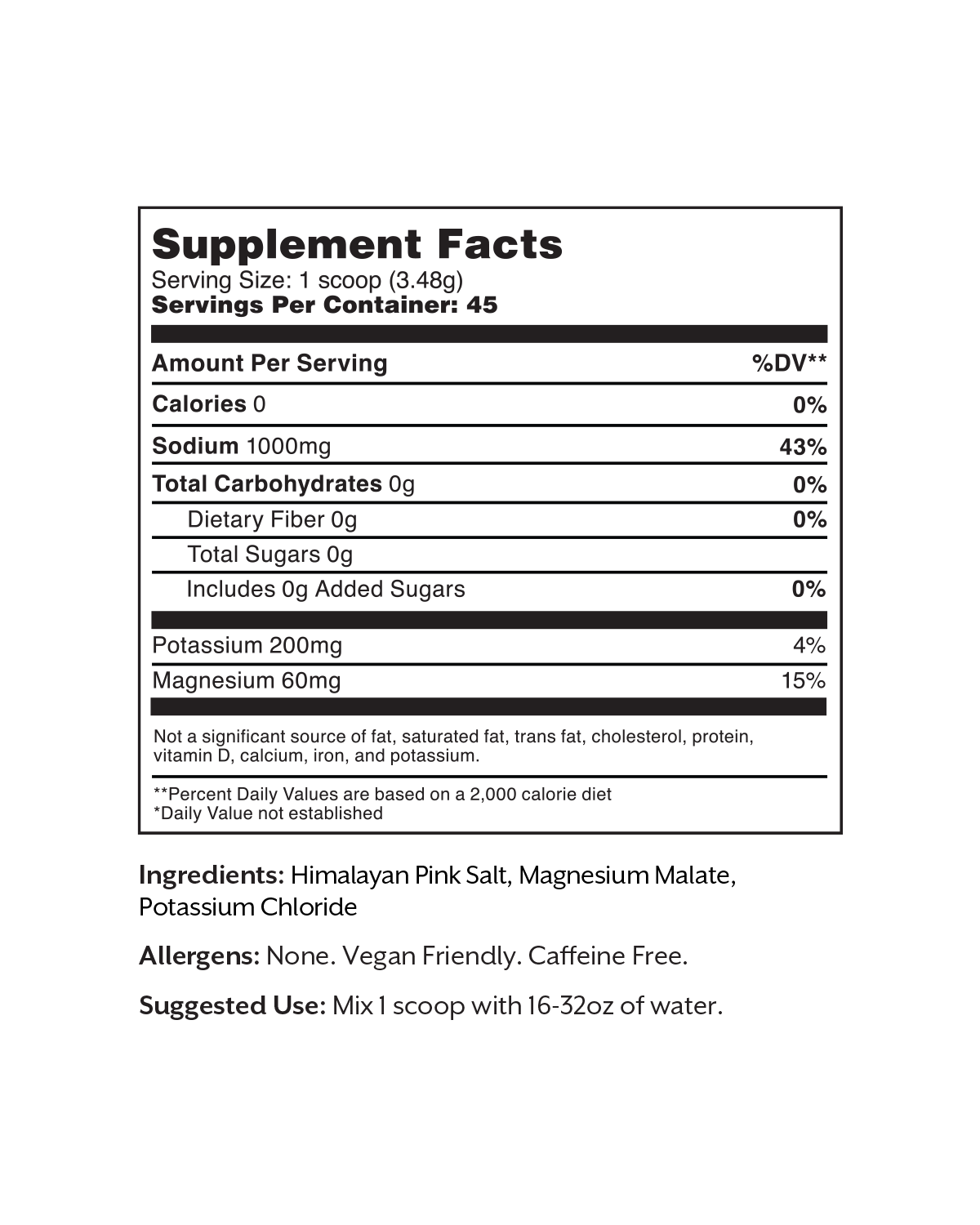 Unflavored Electrolyte Drink Mix