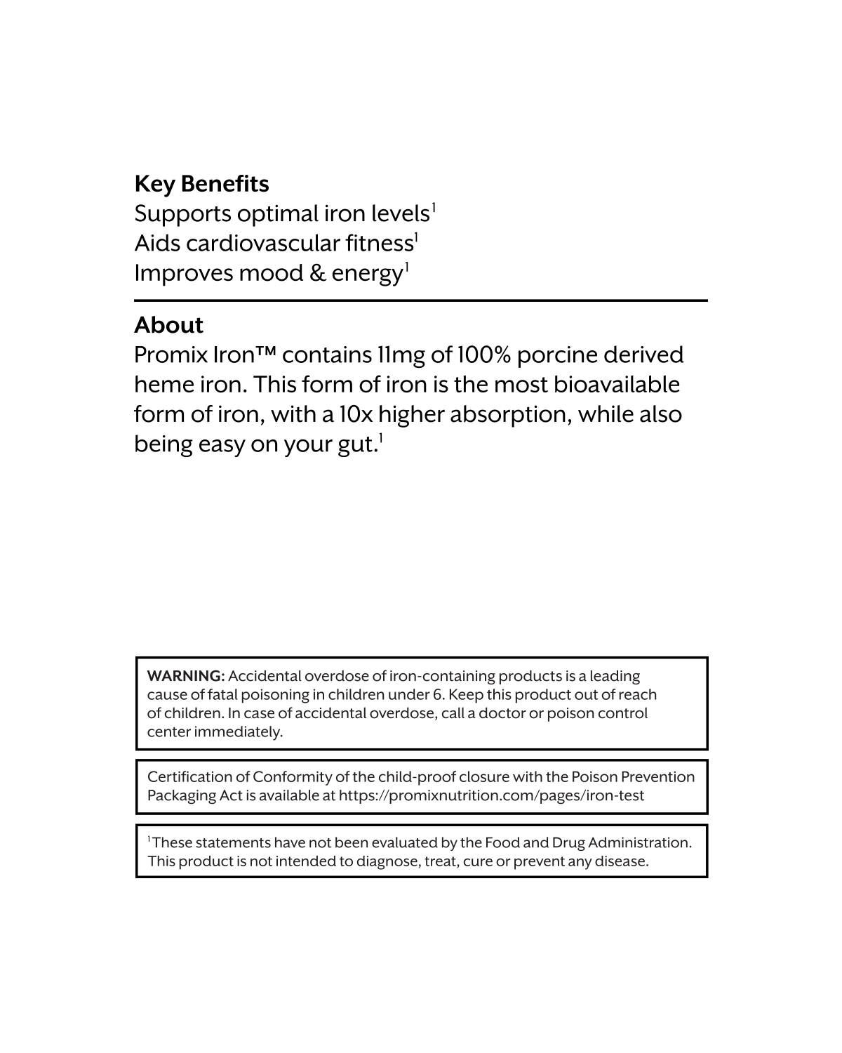 Promix Iron (Heme Iron Polypeptide)