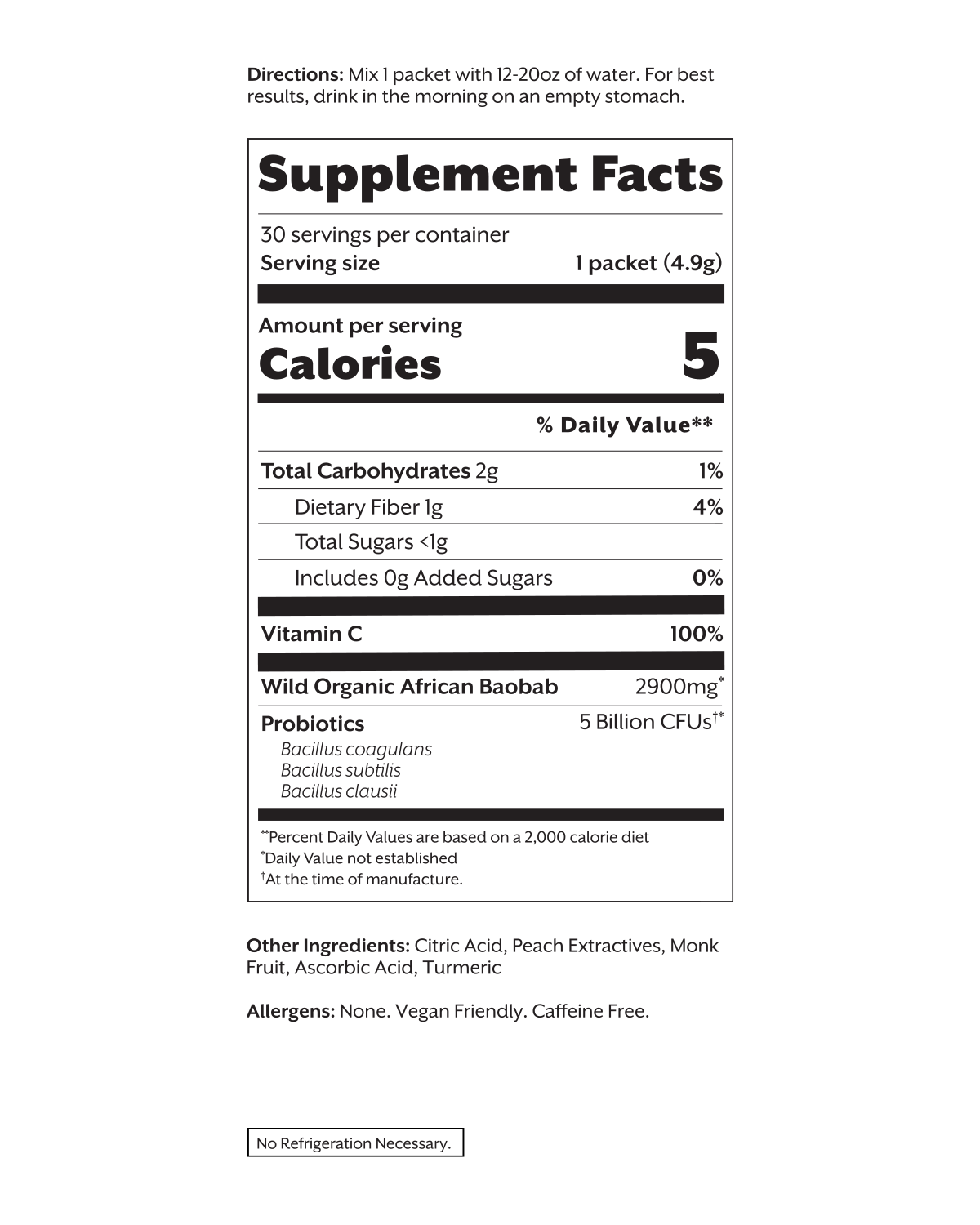 Promix White Peach Debloat: Prebiotic + Probiotic