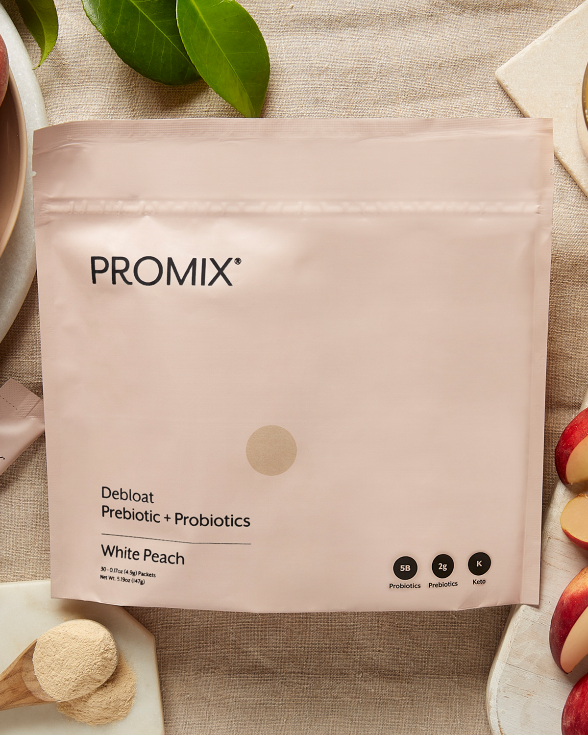Promix White Peach Debloat: Prebiotic + Probiotic